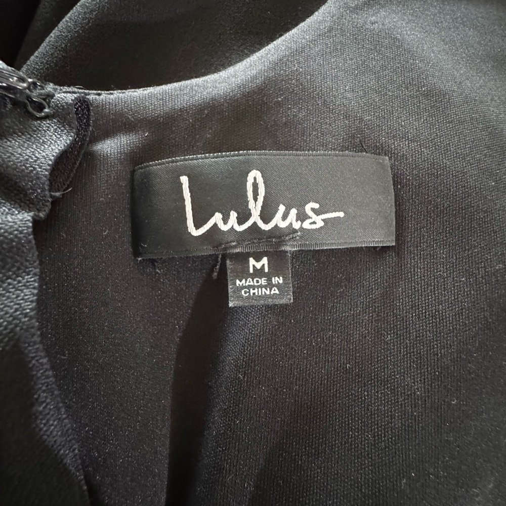 Lulu's Black Sleeveless Maxi Slip Dress, Medium - Picture 6 of 8